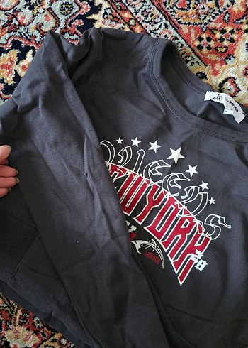 Gri Baskılı Uzun Kollu cro - Görsel 2