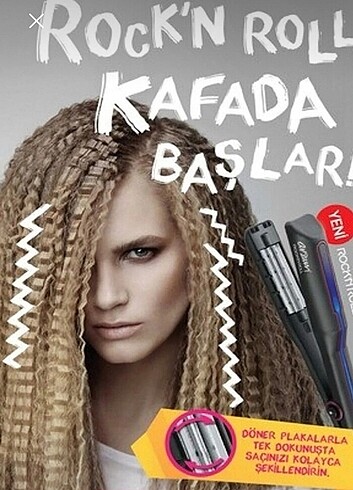 Arzum rock'n roll dönen saç şekillendirici siyah AR588