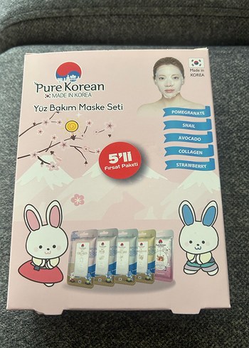 PureKorean Yüz Bakım Maske Seti 5'li - Görsel 7