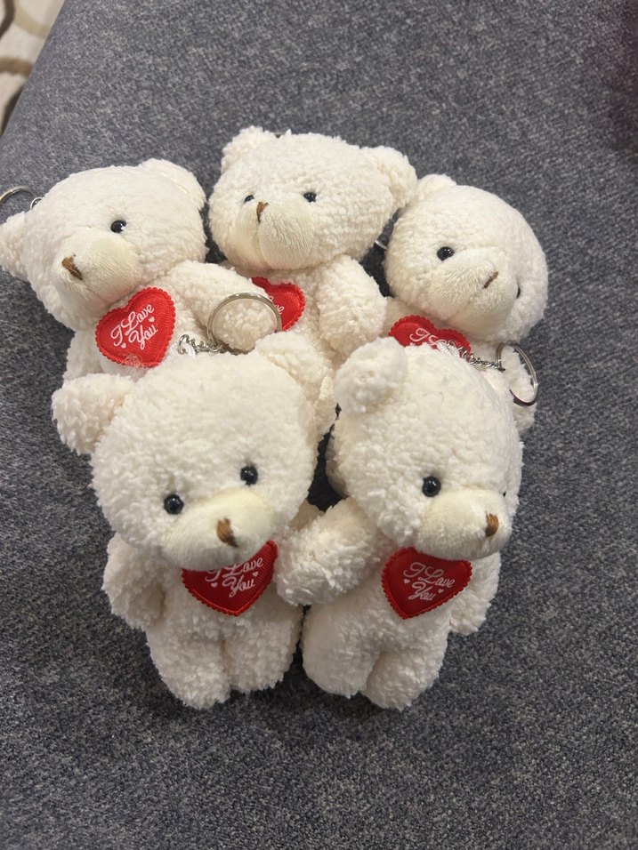 Peluş Ayıcık Anahtarlık 5 Adet - Görsel 4