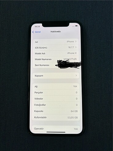  Beden Renk iPhone X 16GB