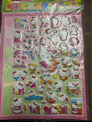  Beden Hello Kitty kabartmalı sticker