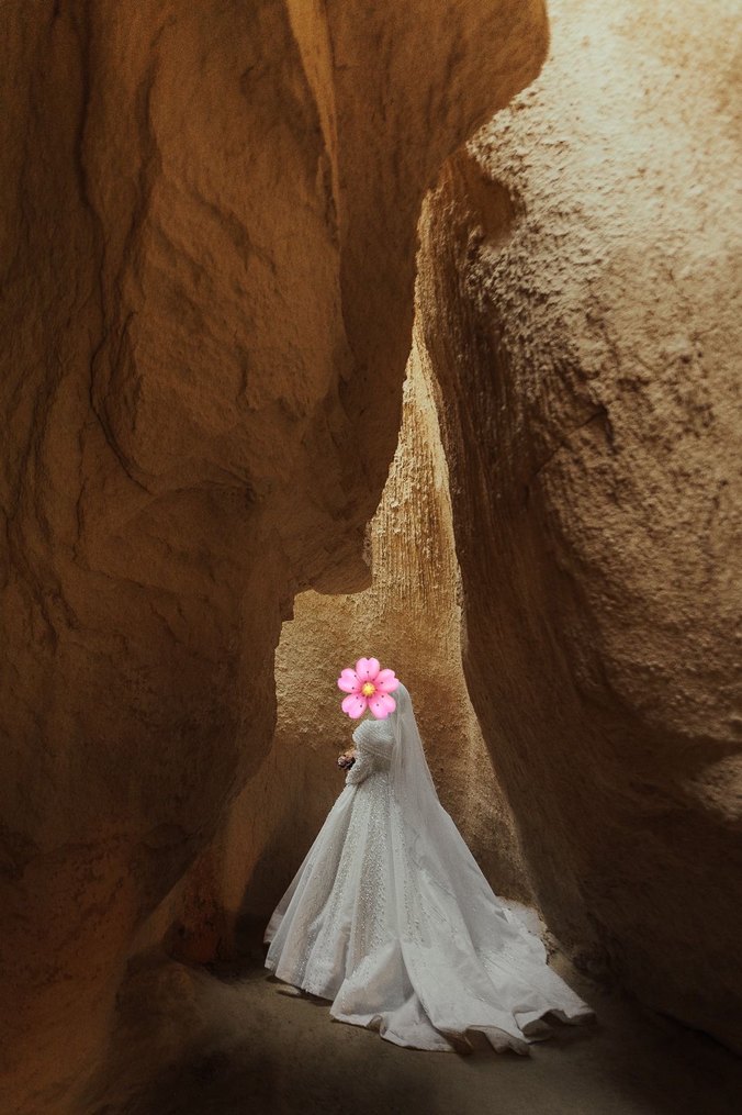 Uzun Kollu Beyaz Prenses Gelinlik - Görsel 2