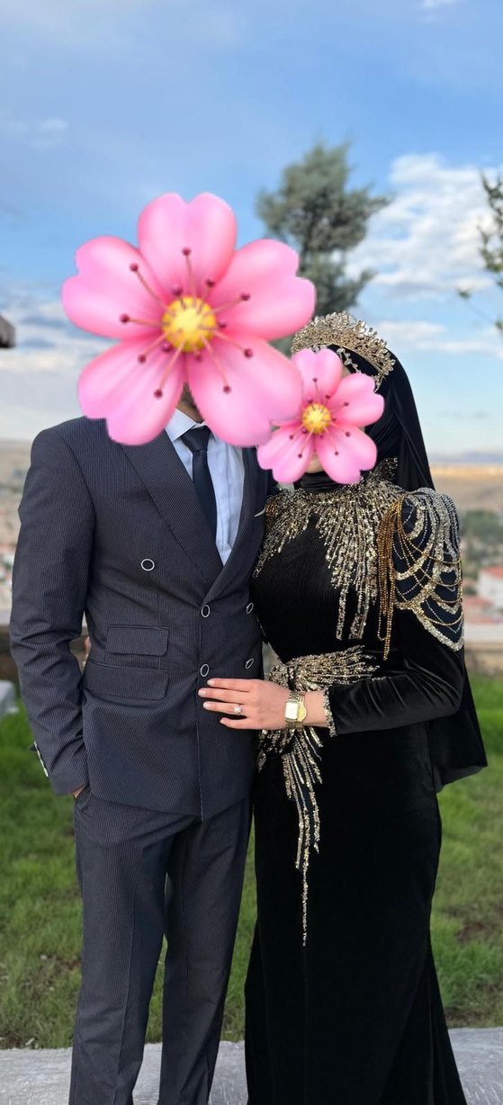 Uzun Siyah Gotik Drapeli Abiye Elbise - Görsel 2