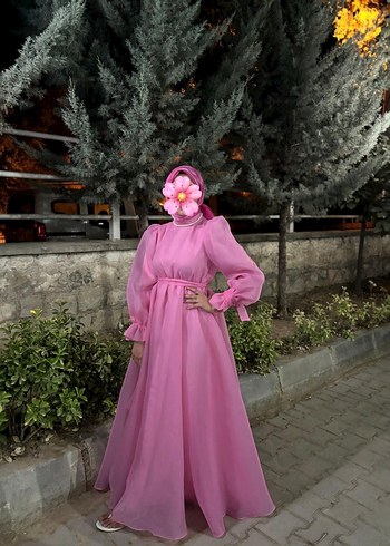 Kevser bahadır pembe elbise abiye - Görsel 2