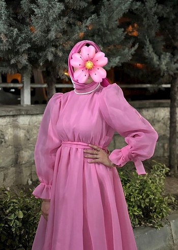 Kevser bahadır pembe elbise abiye - Görsel 3