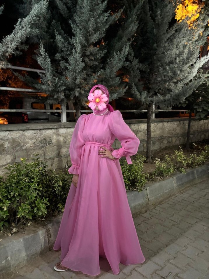 Kevser bahadır pembe elbise abiye - Görsel 2