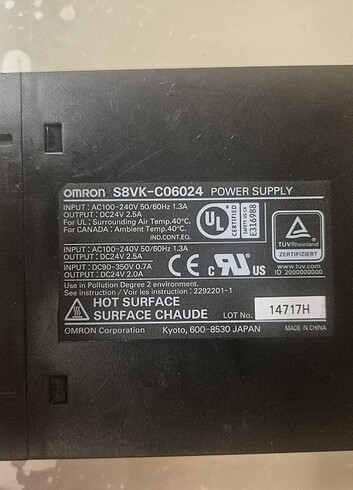 OMRON S8VK-C06024 güç kaynağı