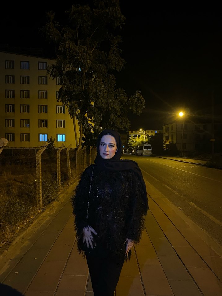 Siyah Kadın tesettür abiye ikili  takım - Görsel 4