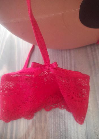 l Beden kırmızı Renk Kırmızı Dantelli Strappy Mini Kadın İç Giyim