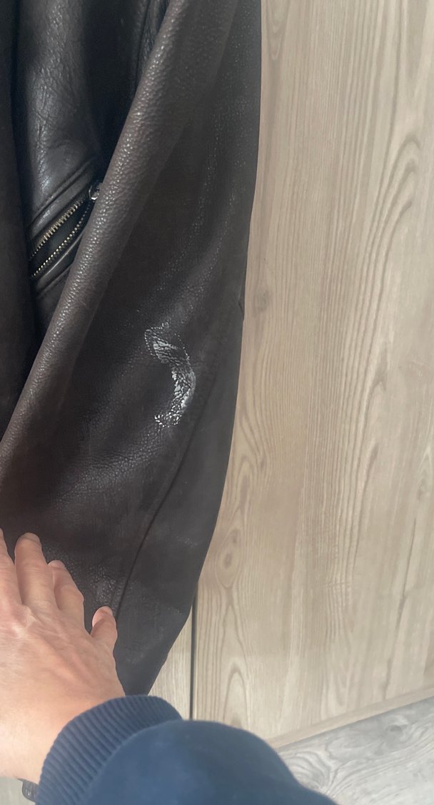 Kemerli Kahverengi Deri Biker Ceket - Görsel 5