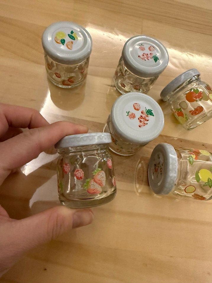 Renkli Desenli Mini Cam Kavanoz Seti - Görsel 2