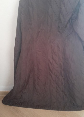 Düğmeli Kahverengi Midi Kadın Ceket - Görsel 5