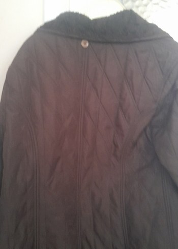 Düğmeli Kahverengi Midi Kadın Ceket - Görsel 4