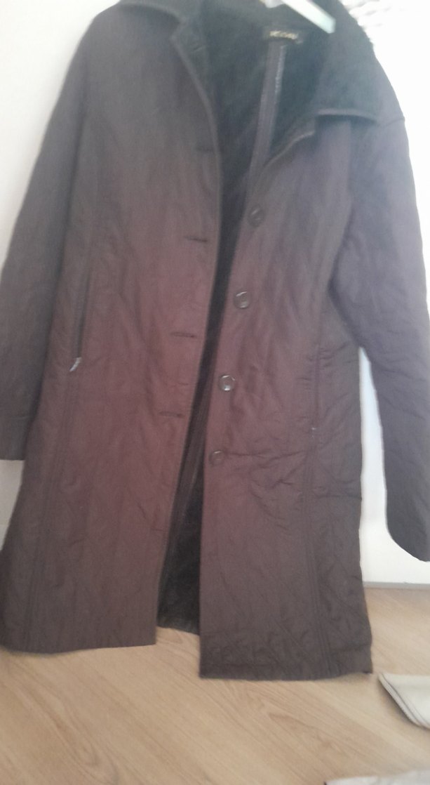 Düğmeli Kahverengi Midi Kadın Ceket - Görsel 2