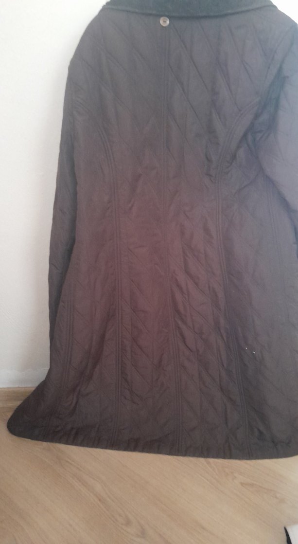 Düğmeli Kahverengi Midi Kadın Ceket - Görsel 5