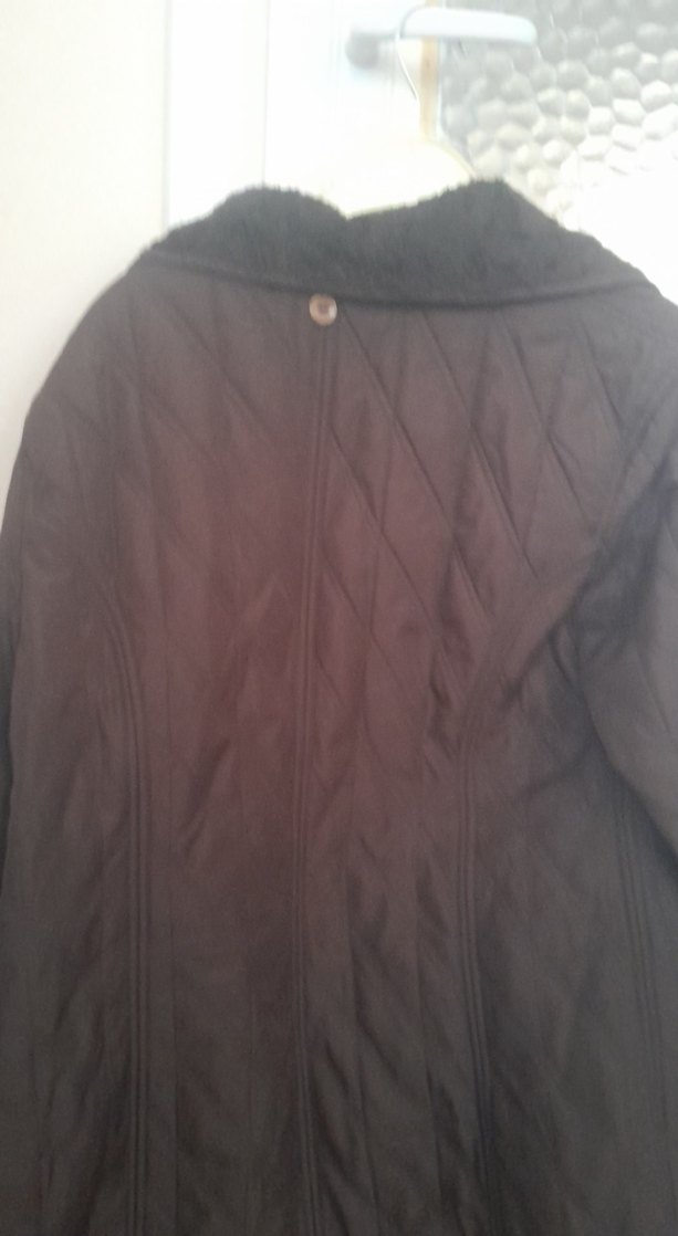 Düğmeli Kahverengi Midi Kadın Ceket - Görsel 4