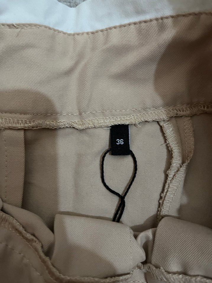 Bej Kemerli Mini Etek - Görsel 2