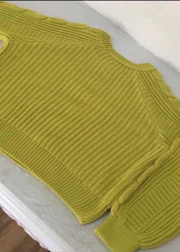 Kadın yeşil Örgü Triko Kazak - Görsel 2