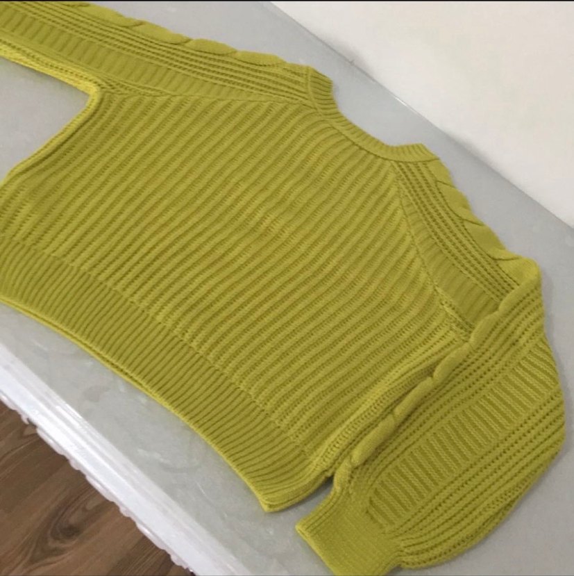 Kadın yeşil Örgü Triko Kazak - Görsel 2