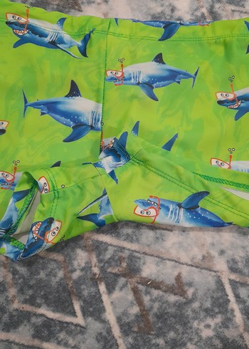 Erkek Çocuk Renkli Baskılı Mayo Şort - Görsel 5