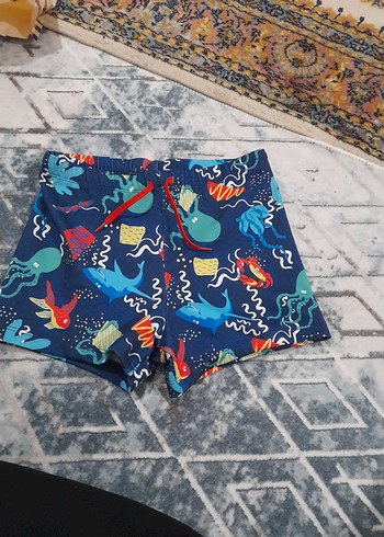 Erkek Çocuk Renkli Baskılı Mayo Şort - Görsel 2