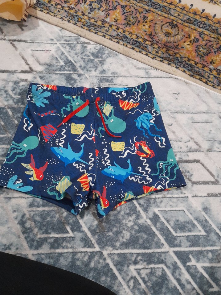 Erkek Çocuk Renkli Baskılı Mayo Şort - Görsel 2