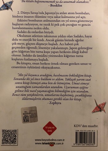 Sadako ve Kağıttan Bin Turna Kuşu - Eleanor Coerr - Görsel 2