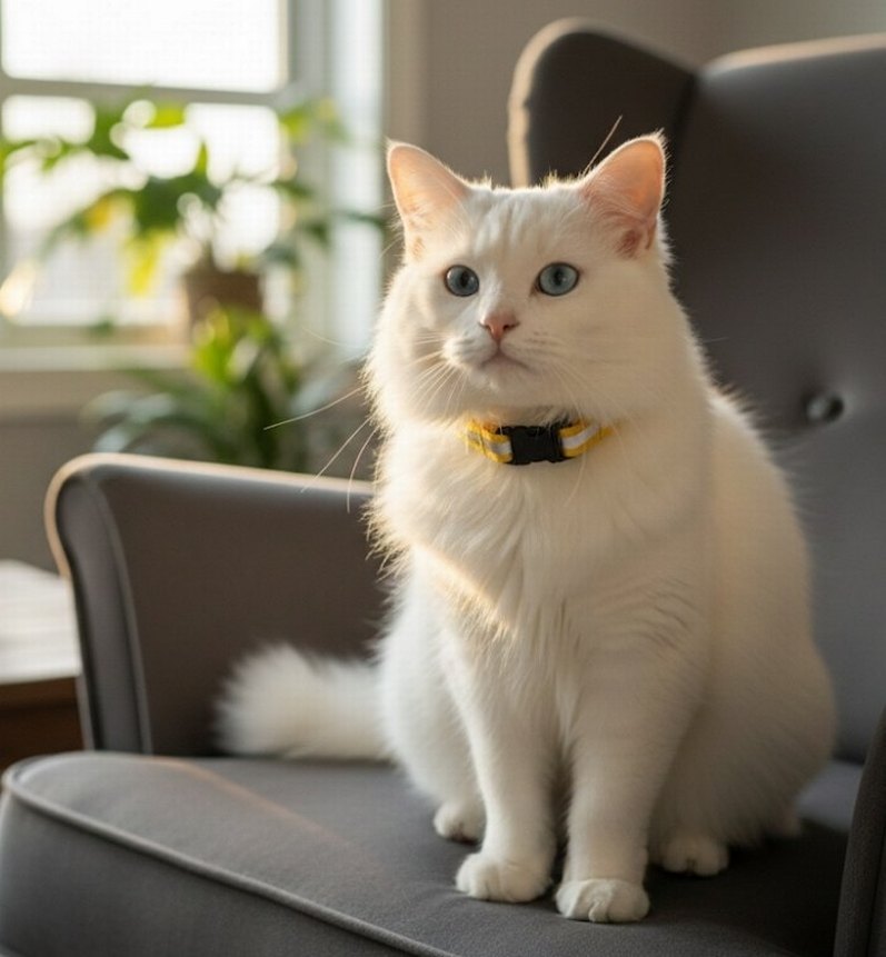 Reflektörlü Güvenlik Kilitli Kedi Tasması - Görsel 3