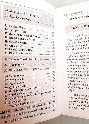 Beden Renk Belirli Gün ve Haftalar Sözlüğü