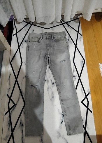 Gri Erkek Denim Pantolon - Regular Fit