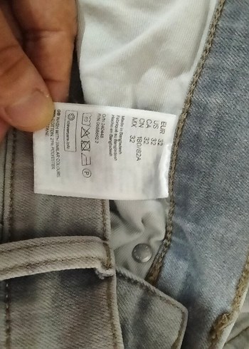 32 Beden Gri Erkek Denim Pantolon - Regular Fit