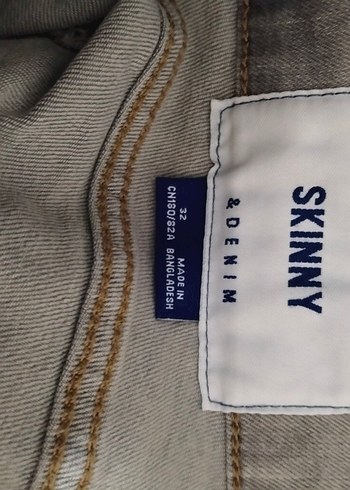 32 Beden gri Renk Gri Erkek Denim Pantolon - Regular Fit