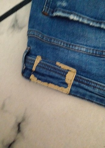 diğer Beden mavi Renk Kadın Mavi Denim Tie-Dye Pantolon