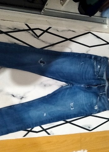 Denim&Co Kadın Mavi Denim Tie-Dye Pantolon