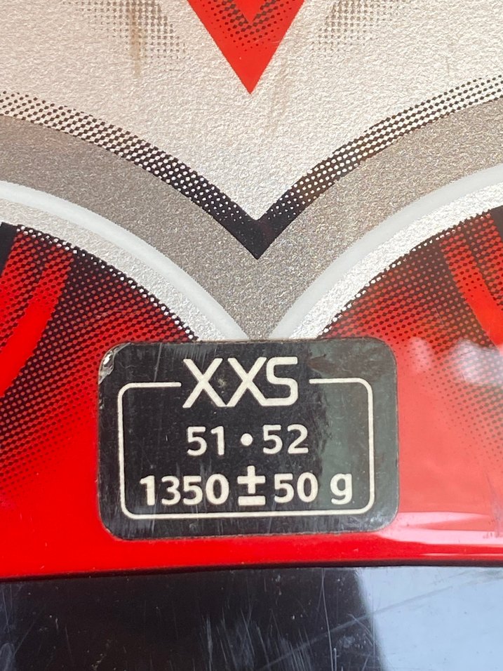 Kilitli Kırmızı Baskılı Biker Kask - Görsel 3