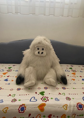 Beden Beyaz Peluş Oyuncak Gorilla