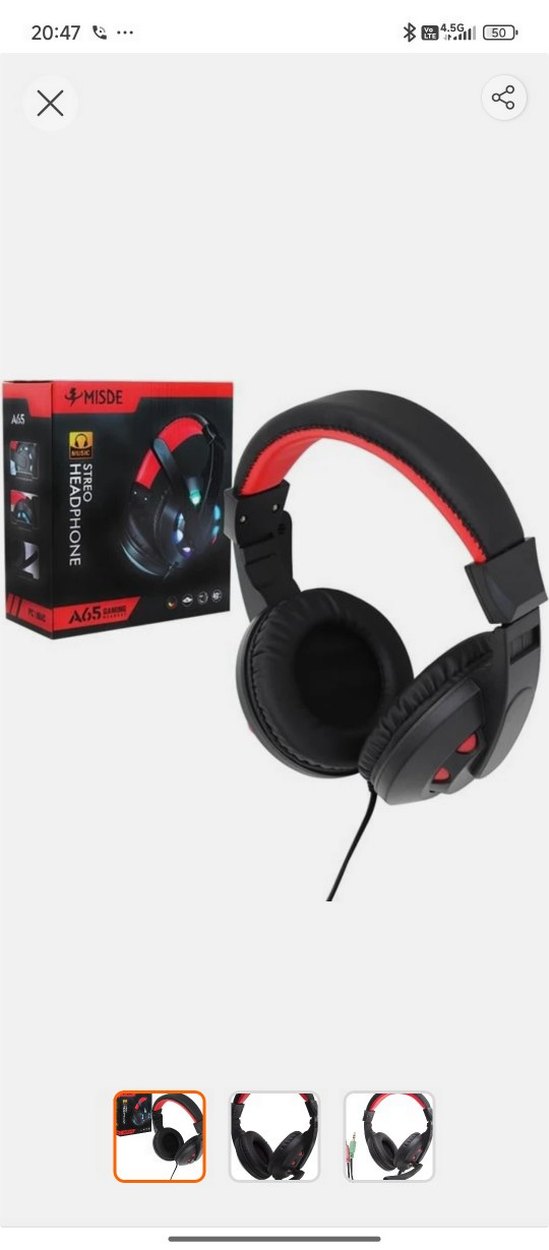 Kırmızı Siyah Mikrofonlu Renkli Kulaklık - Görsel 3