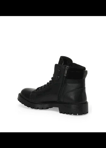 Siyah Kamuflaj Desenli Platform Topuklu erkek Bot - Görsel 3