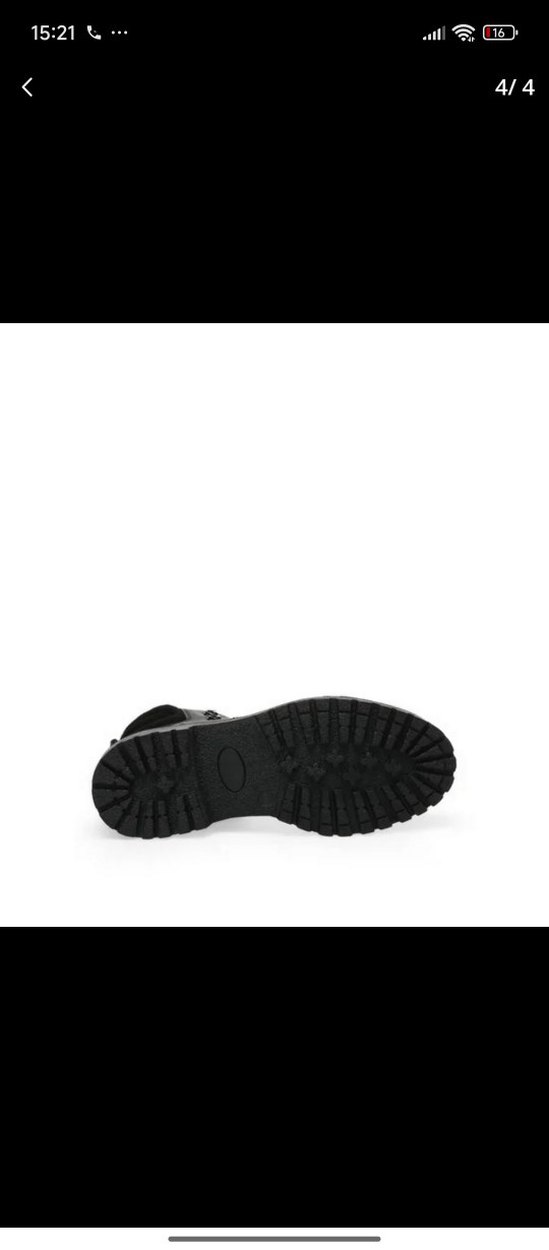 Siyah Kamuflaj Desenli Platform Topuklu erkek Bot - Görsel 4