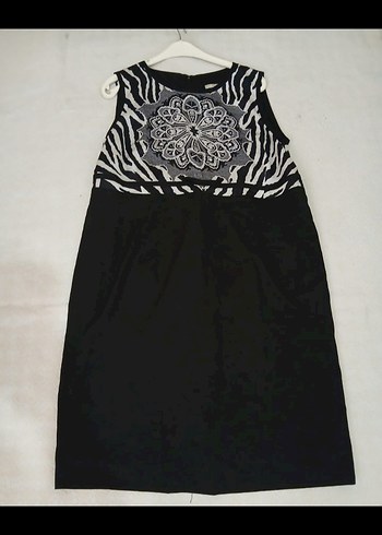 Zebra Desenli Midi Kadın Elbise - Görsel 2