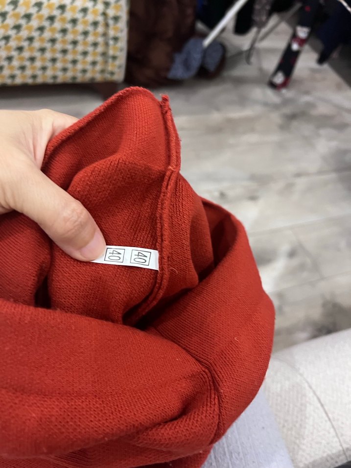 Kırmızı Kadın Uzun triko Pantolon - Görsel 3