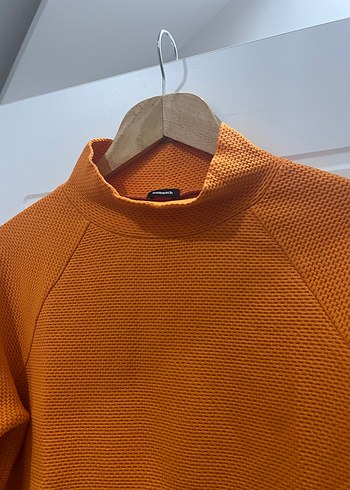 Turuncu Örgü Kadın Uzun Kollu Kazak - Görsel 4