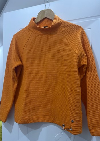 Turuncu Örgü Kadın Uzun Kollu Kazak - Görsel 3