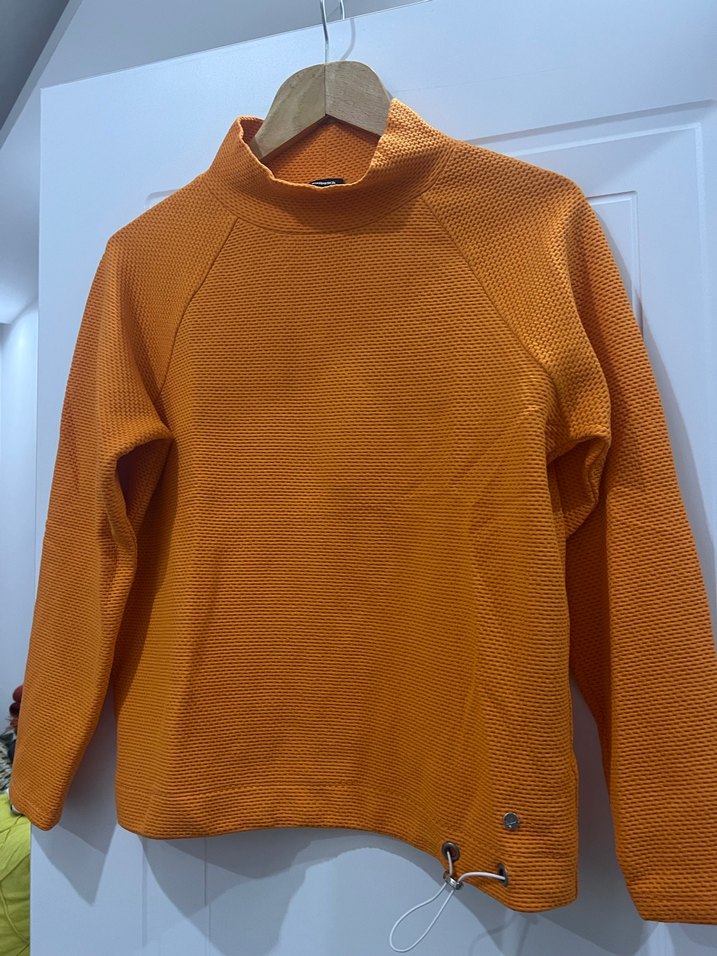 Turuncu Örgü Kadın Uzun Kollu Kazak - Görsel 3