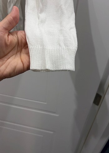 Ng style V Yaka Beyaz Uzun Kollu Kadın triko Kazak - Görsel 2