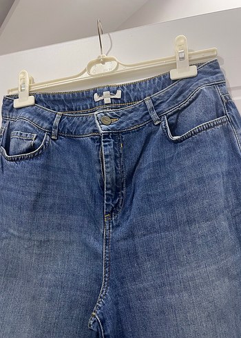 Geniş Kesim Midi Boy Kadın Kot Pantolon - Görsel 3