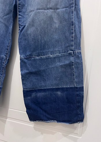 Geniş Kesim Midi Boy Kadın Kot Pantolon - Görsel 2