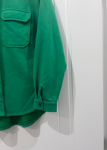 Zara Düğmeli Yeşil Kadın ceket - Görsel 2