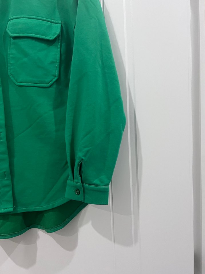 Zara Düğmeli Yeşil Kadın ceket - Görsel 2